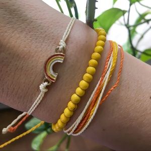 Rainbow Wax Stack Bracelets